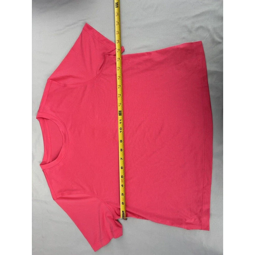Lululemon Shirt Womens Pink Cropped Short Sleeve Lightweight Athletic Top